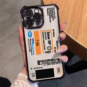 Fashionable xanaxs pattern Phone Case Suitable for iPhone 17 16e 16 15 14 13 12 11 Mini Pro Max Air X XR XSMAX 8 7 Plus Anti Fall Transparent Soft Back Cover