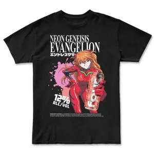 Vintage Evangelion Asuka T-Shirt, Asuka Soryu T Shirt, 90s Anime Graphic T, Four Loco Shirt