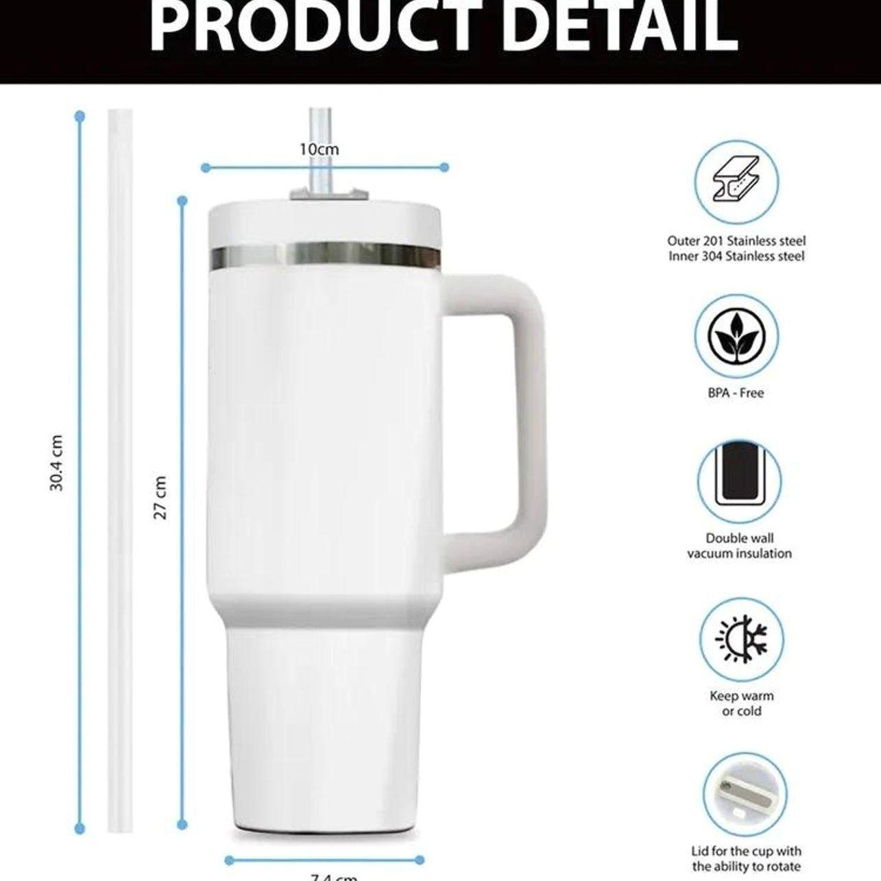 Dr Pepper 40oz Tumbler With Handle & Straw, Insulated Stainless Steel Travel Mug, Red Aesthetic Soda Cup, Large Reusable Drinkware, Coffee & Water Hydration Cup, Gift For Dr Pepper Lovers, Trendy TikTok Tumbler