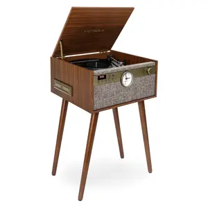 The Century Signature+ 6-in-1 Wood Record Player - Walnut