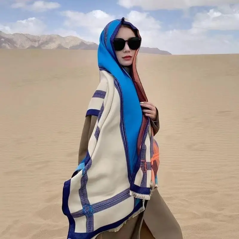 Skin De Moi Contrast Color Artificial Cashmere Scarf Women's New Winter Collection