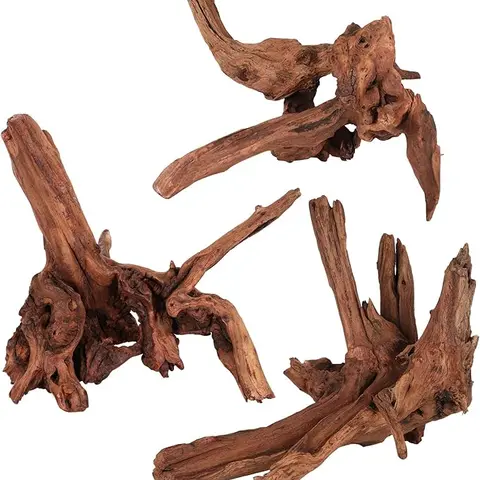 Hygger Classic 3-Pack 6-10 Inches Natural Driftwood Set - Organic Form, Unique Shapes Mixed Packs Aquarium Decor, Aquarium Supplies for Over 10 Gal. Fish Tanks, 30-Day Money-Back Guarantee