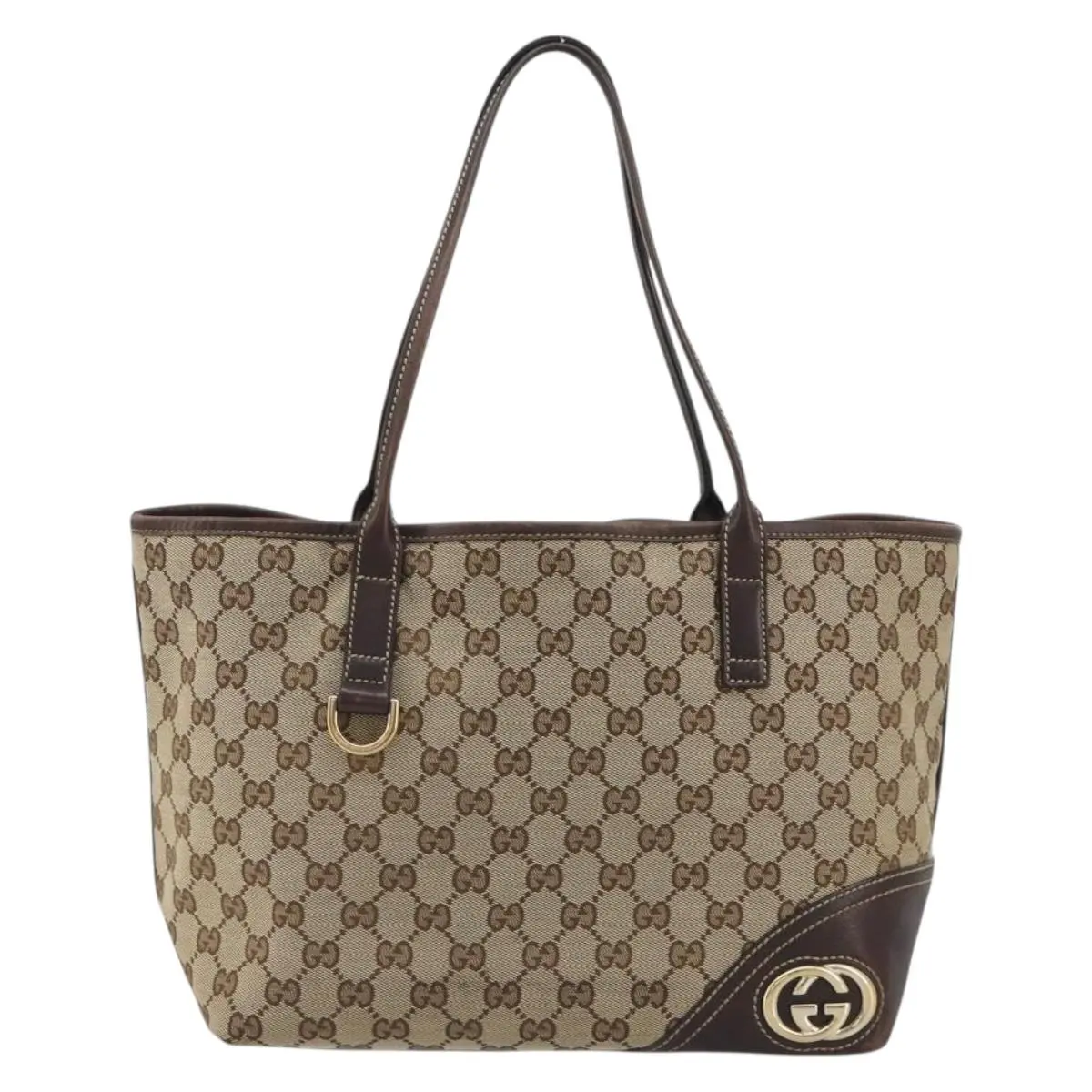 Pre-owned GUCCI FINAL SALE Tote Bags GG Canvas New Britt Tote