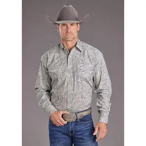 Stetson Smoke Paisley Print Shirt