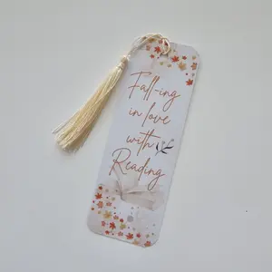 Fall-ing in love with reading bookmark + Handmade with love in FL, USA