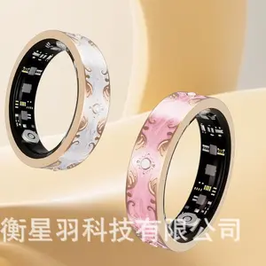 New enamel craft V10 smart ring with heart rate, blood oxygen, sports, and sleep monitoring, IP68 waterproof