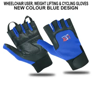 Wheelchair User Gloves Mobility Disability Fingerless Long Thumb Leather Palm for Men and Women Workout Weight Lifting, Cycling, Driving Gloves New Design Unisex