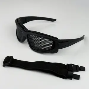 New  Tactical Goggles  Climbing Glasses Outdoor Sports Windproof Dustproof Safety Protective Glasses Eyewear  Paintball Goggles Eyewear Iron Wire Mesh Motorcycle Mountaineering Glasses Safe Protection