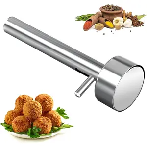 Stainless Steel Falafel Scoop Maker Press Mold, Easy to Use and Clean, Non-Stick Meatball Press, Middle Eastern Kitchen Tool (4cm)
