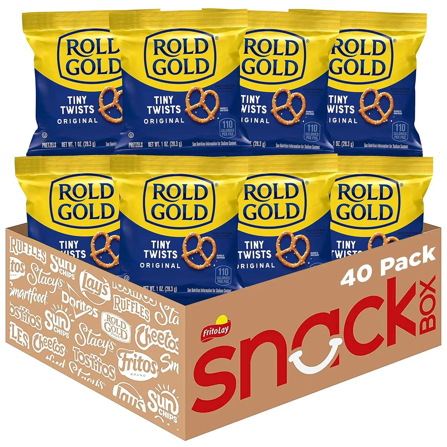 Rold Gold Tiny Twists Pretzels - 1 oz Individual Snack Packs (Pack of 40)