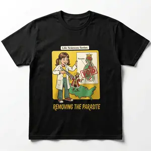 No Kings Protest Shirt Removing the Parasite Anti Monarchy Democracy Science Tee