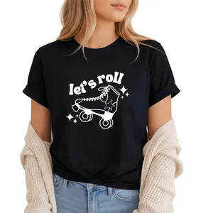 Let's Roll Shirt, Roller Skate T-Shirt, Roller Skating Gifts, 80s Shirt, Skater Shirt,Roller Derby Shirt,Roller Unisex Tee,Summer Tee