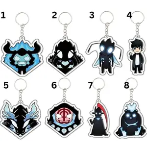 Solo Leveling Anime Acrylic Keychain, Sung Jinwoo Shadow Army Keyring, Cute Chibi Manga Bag Charm, Hunter Anime Pendant Accessory, Double Sided Fan Gift