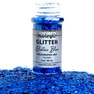 Makerflo Chunky Mix Glitter - Electric Blue