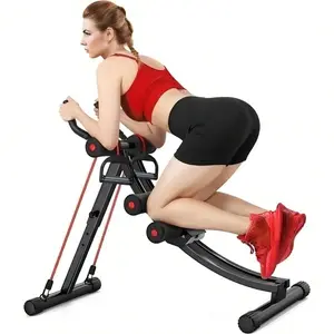 Ab Workout Equipment, Ab Machine For Home Gym, Height Adjustable Ab Trainer, Foldable Fitness Equipment, Abdominal Trainers Ab Workout Machine