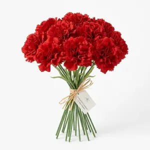 Carnations Artificial Flowers  Faux Carnations Flowers with Stems for Home Wedding Party Table Centerpieces Floral Arrangements Decor Mother's Day Gift