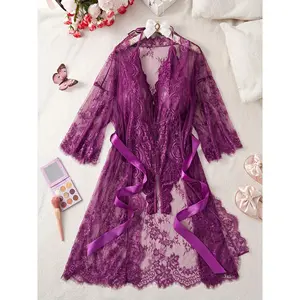 EMooomsPure Robe with Scallop Shell Decoration + Bodysuit
