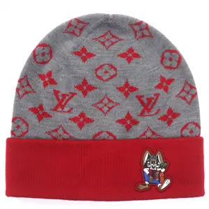 Pre-owned Louis Vuitton Wool Small Leather Goods Monogram Knit Cap
