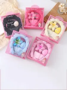 Women's Hair Accessories Set, 5-Piece Plush Headbands & Clips, Multi-Style Design for Daily Use, Autumn/Winter Fashion Essentials