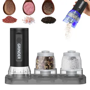 Electric Salt & Pepper Grinder, Multi-function Electric Pepper Grinder with Adjustable Coarseness, Household Kitchen Appliances for Home Cooking, Seasoning, Spice