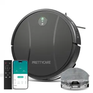 Prettycare C2 2 in 1 Robot Vacuum and Mop Combo Cleaner, Black PrettyCare