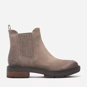 Timberland Women's Brimfield Mid Chelsea Boot, Brown Suede, 9.5