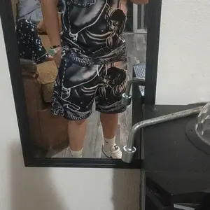 Men's 2-Piece Street Style 3D Print Short Sleeve T-Shirt and Shorts Set, Casual Fitted Fit for Outdoor Travel & Home, Fitness & Holiday Gift