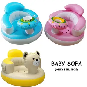 Inflatable Baby Sofa, Inflatable Baby Chair with Air Pump, Comfortable Baby Sofa for Sitting & Playing
