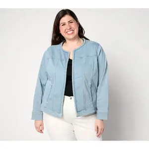Destination 365 Denim Jacket with Braided Trim -Indigo