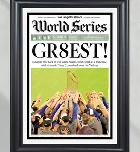 2024 LA Dodgers World Series Champions "GR8EST!" Poster Print Commemorative Newspaper - POSTER NO FRAME