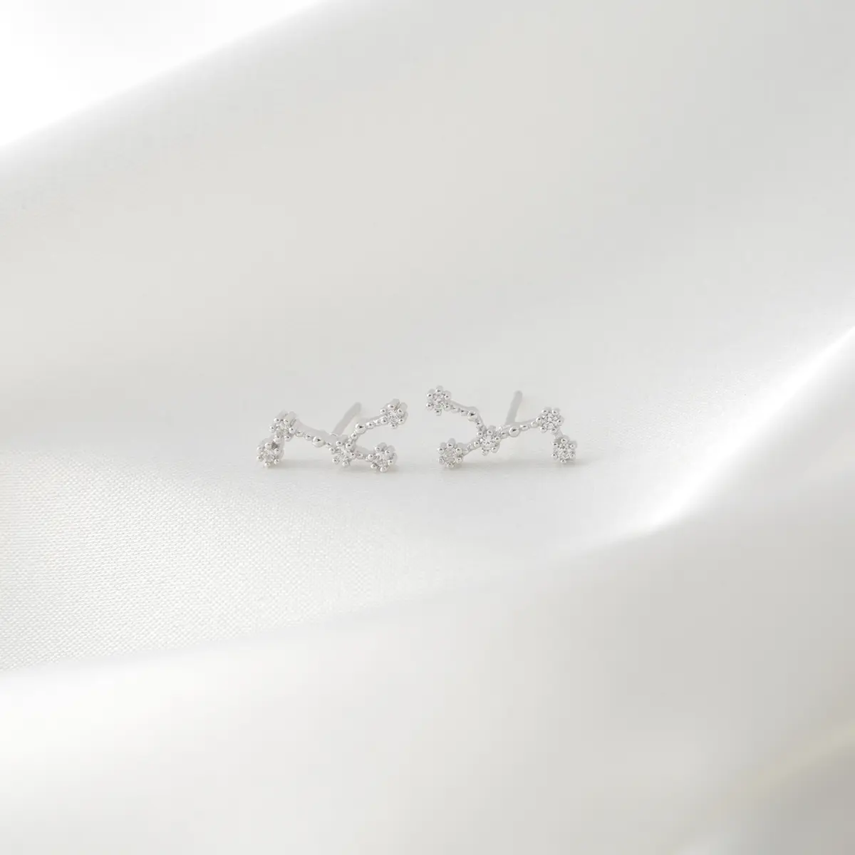 925 Sterling Silver Leo Stud Earring (1 Pair)