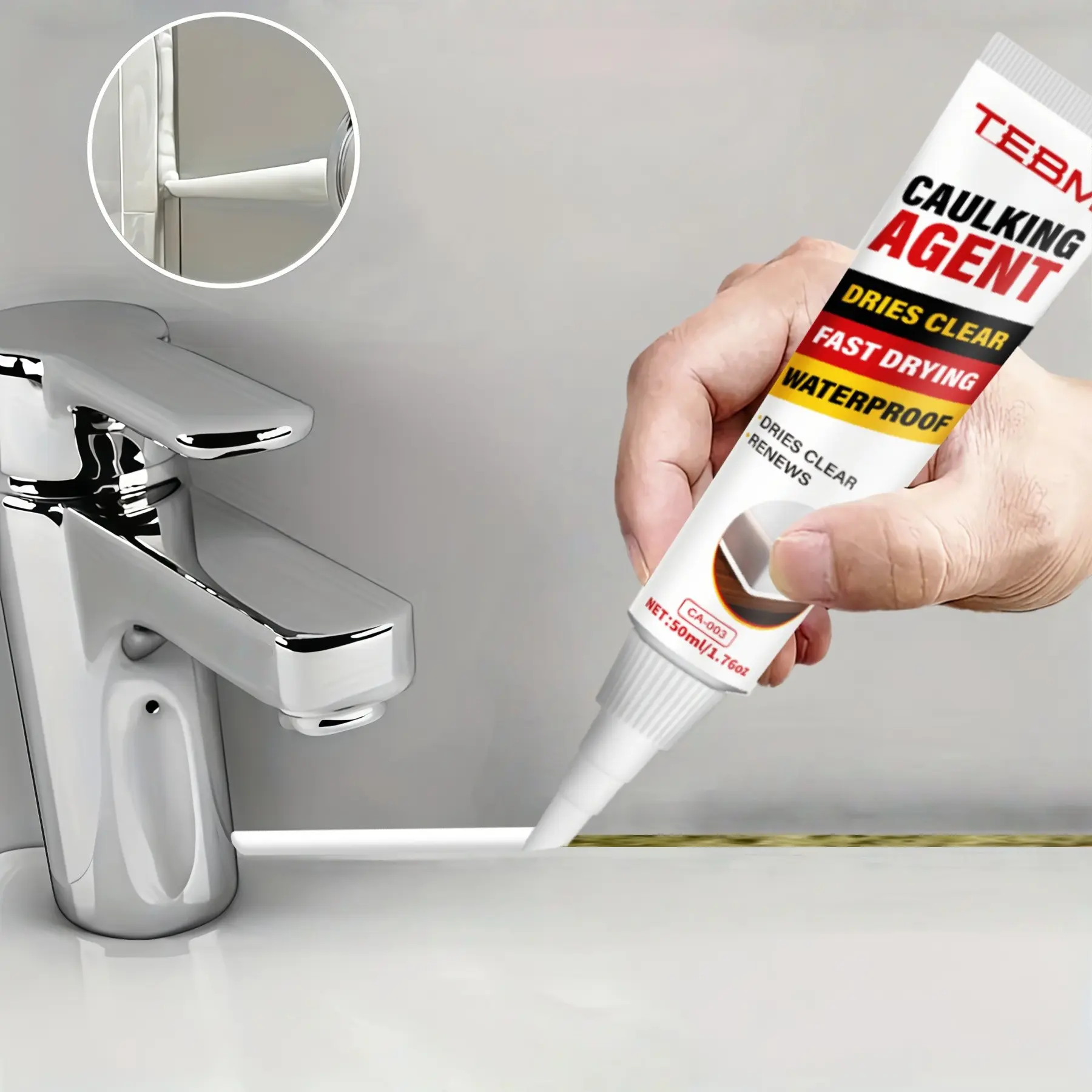 Fast-Drying Waterproof Sealing Compound, Multi-Functional RV Tile Grout Paste, Plastic Mud for Home Use, Bathroom, Fills Gaps Effectively, Walls, Interior