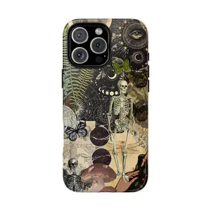 Gothic Skeleton iPhone Case – Witchy Aesthetic Celestial Phone Cover | ,Phone Case Suitable for IPhone 11, 12, 13, 14, 15, 16, 17,pro Promax Plus Air,Gift