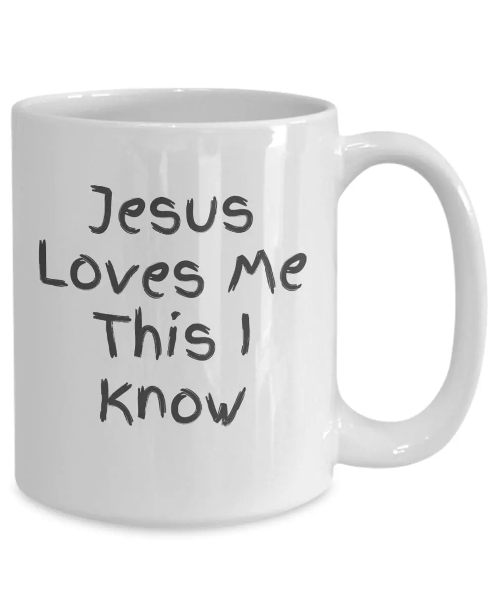 [ SALE UP TO 50% ] Jesus loves me this I know mug, Easter cup, Preschool Graduation, First Communion, Confirmation, Inspirational, Love and Support, Retirement