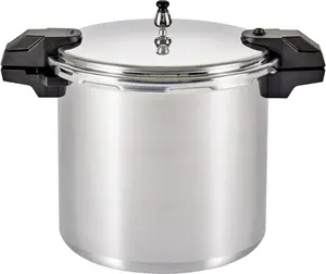Mirro 92116A Polished Aluminum Pressure Cooker / Canner Cookware, 16-Quart, Silver
