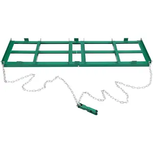 96" Driveway Drag, Drag Harrow Driveway Grader Landscape Power Rake for ATV, UTV, Tractor, Mower, Tow Behind Yard Lawn Leveling Tool with Heavy-Duty Chain for Effective Grading and Soil Preparation