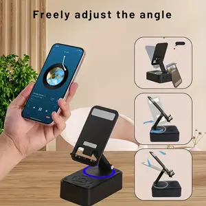 360° Rotating Adjustable Aluminum Phone Holder - High-Definition Wireless Speaker Stand for Cellphone, Tablet, iPad - Portable Outdoor Tech Accessory, Ideal Gift for Adults