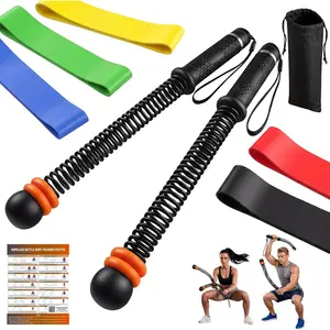 Ropeless  Ropes Set, 2 count Cordless  Ropes with 5 Resistance Bands for  Gym, Portable Weighted  Rope Exercise Equipment for HIIT Strength  Cardio Workout, Men(Black)