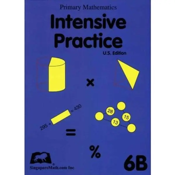 Used Primary Mathematics Intensive Practice U.S. Edition 6B Math Learning Workbook - Unknown Author, English Paperback, School Educational Supplies