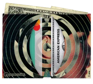 Color Mechanics Micro Wallet - Waterproof, Eco-Friendly, RFID Protection, 1.3mm Slim, Compact Design, 8 Card Slots, Artist Design