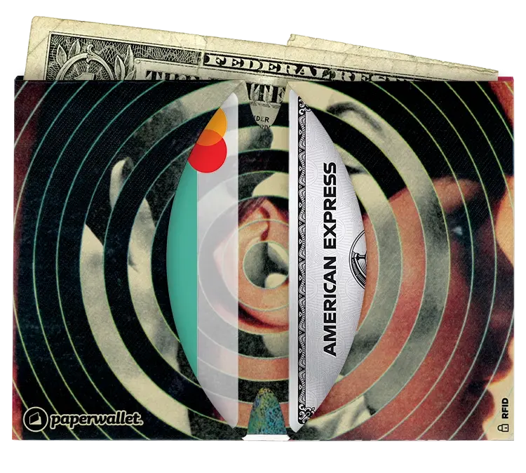 Color Mechanics Micro Wallet - Waterproof, Eco-Friendly, RFID Protection, 1.3mm Slim, Compact Design, 8 Card Slots, Artist Design
