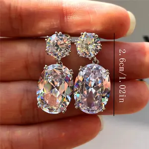 Elegant Waterdrop zirconia Earrings - Exquisite Shiny Pendant Stud Earrings Jewelry Gift