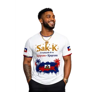 Sak-K Haitian Flag Tee | Konprann 1804 Ayiti Nan Kè Nou
