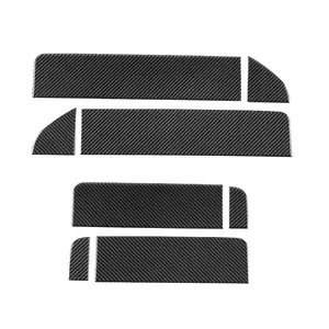 Carbon Fiber Interior Side Door Cover Stickers Trim for 2009-2014 Ford F150 Raptor High-Quality UV & Scratch-Resistant Polyurethane Gloss Coating Easy DIY Installation