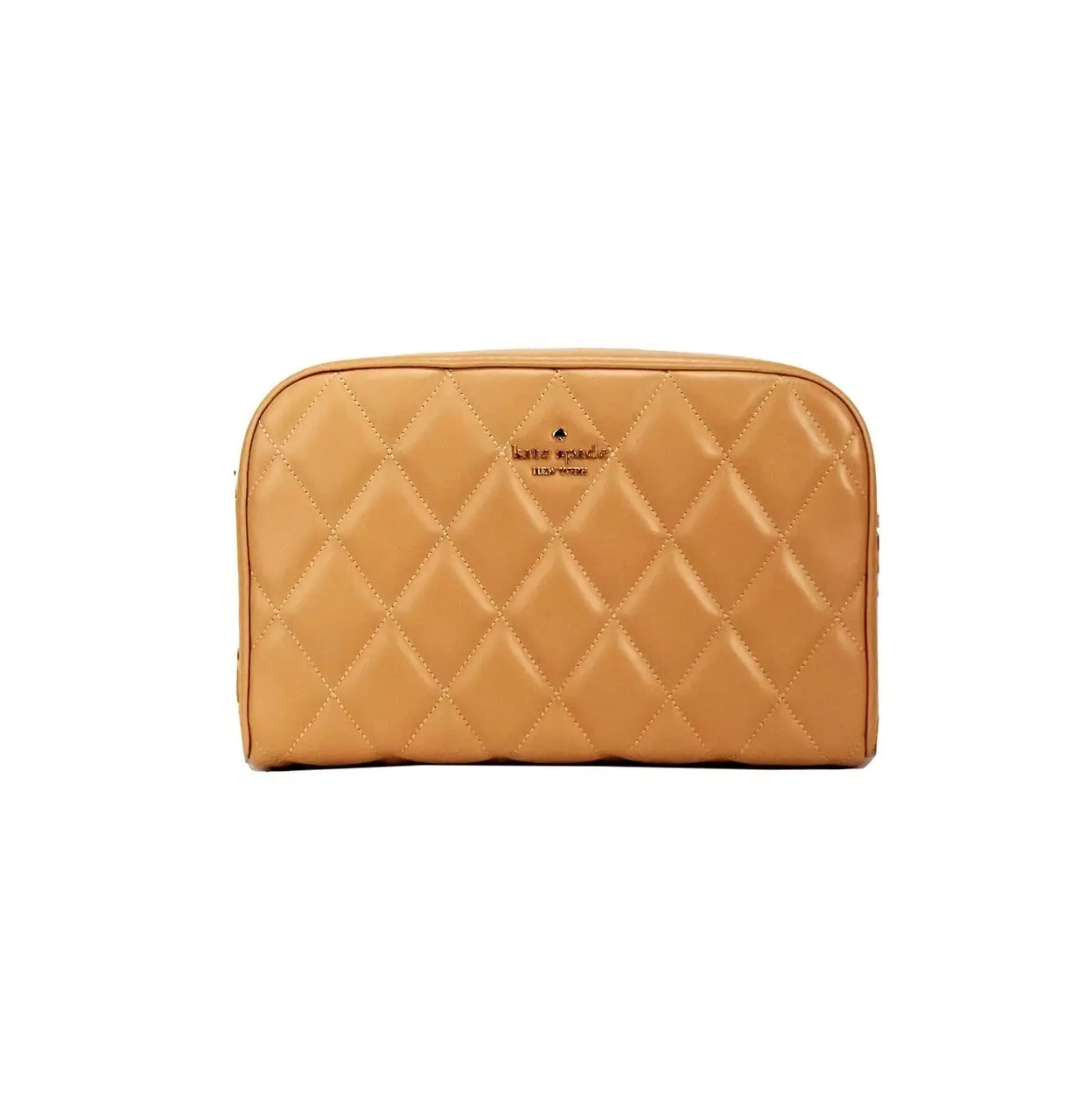 Pre-owned Kate Spade Leather Crossbody bags Carey Mini Tiramisu Quilted Smooth Camera Crossbody Women's Bag
