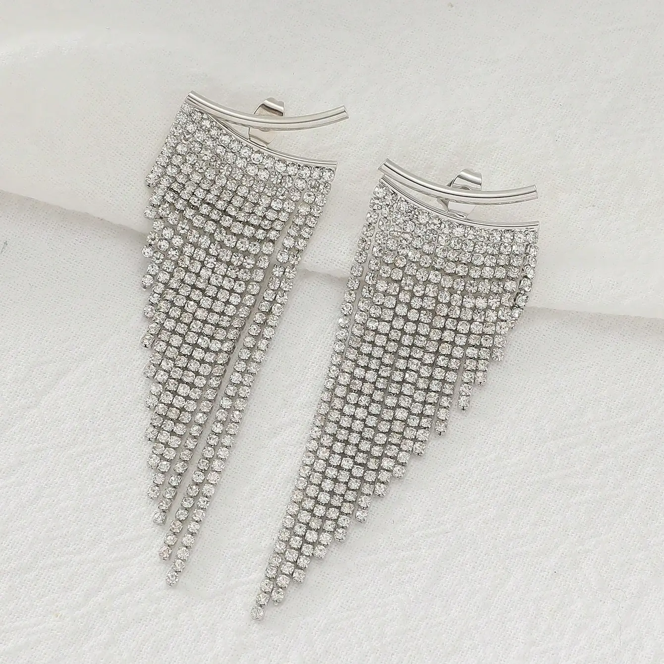 Silver oblique full diamond