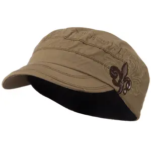 Checkered Flower Army Cap