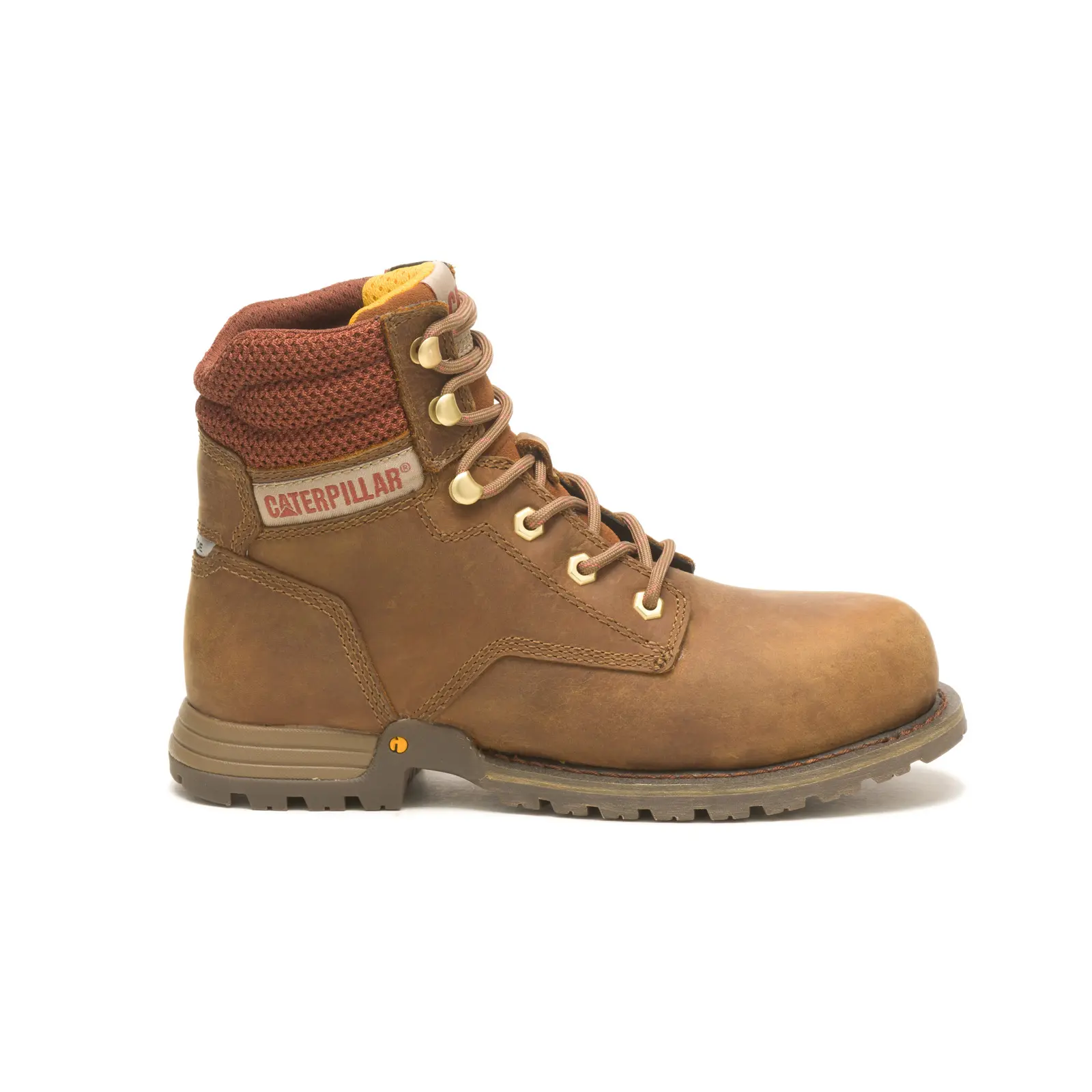 Caterpillar Paisley 6" Steel Toe P91573 Womens Brown Wide Work Boots