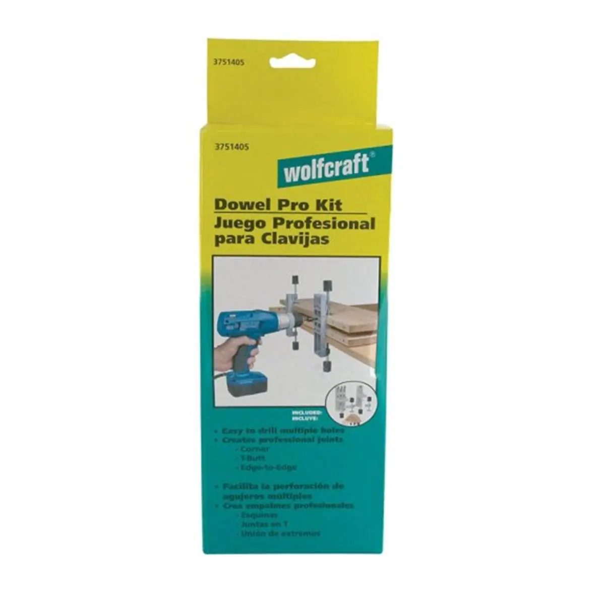 wolfcraft 3751 Dowel Pro Doweling Jig - Aluminum Construction, Drill Bits Compatible, Depth Stops Equipped for Precision Woodworking Joinery