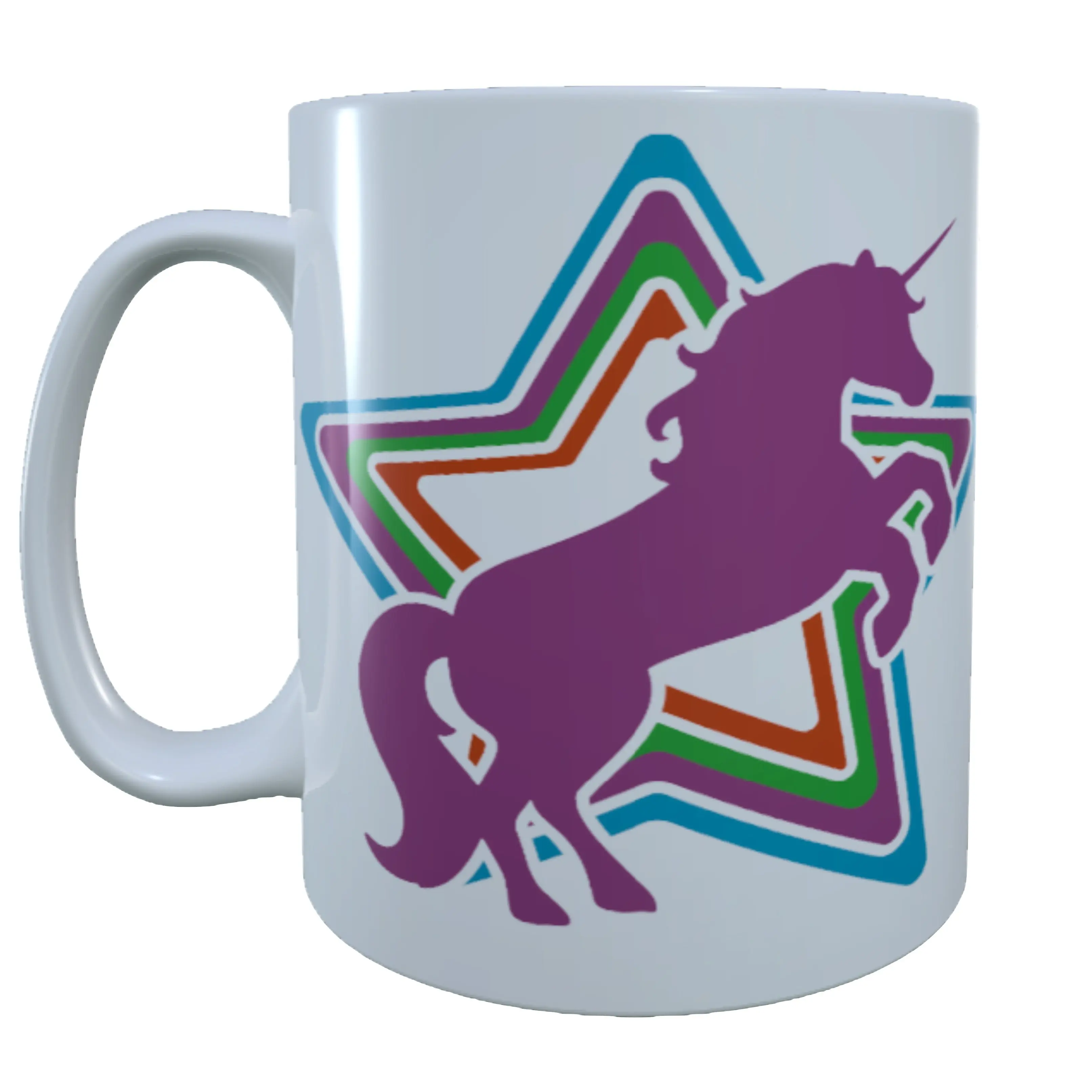 Twinkle Star Unicorn 15 oz Mug - Ceramic Drinkware with Reusable Design, Ideal for Coffee, Tea, and More